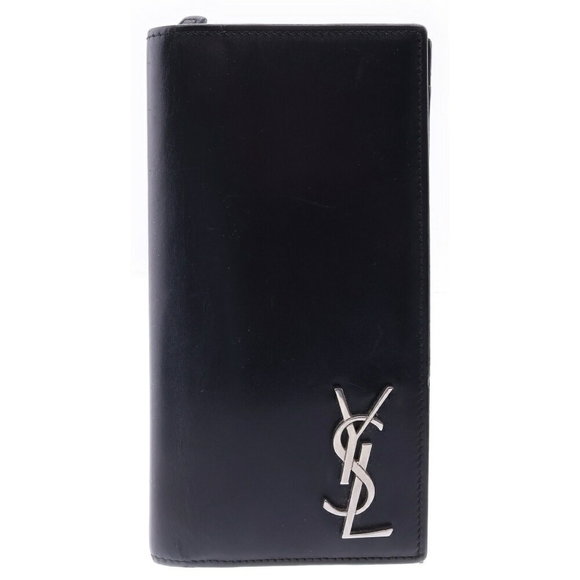 Saint Laurent Black Wallet Long Cassandra PARIS Leather Bifold - Picture 1 of 5
